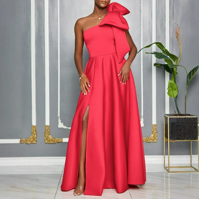 Elegant Refined Solid-color A-line Dress for Women Featuring Fashionable Off-the-shoulder Large Bow Sexy Long Dress 2026 Summer
Elegant Refined Solid-color A-line Dress for Women Featuring Fashionable Off-the-shoulder Large Bow Sexy Long Dress 2026 Summer
