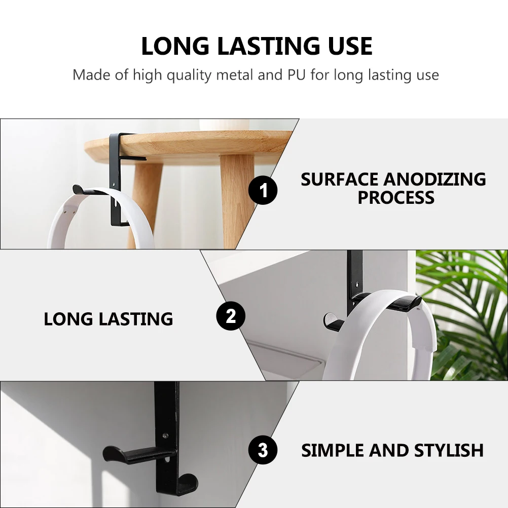 Headphone Stand Storage Headset Hook Desktop Earphone Hanger Holder Pu for Cyber Cafe Gaming
Headphone Stand Storage Headset Hook Desktop Earphone Hanger Holder Pu for Cyber Cafe Gaming