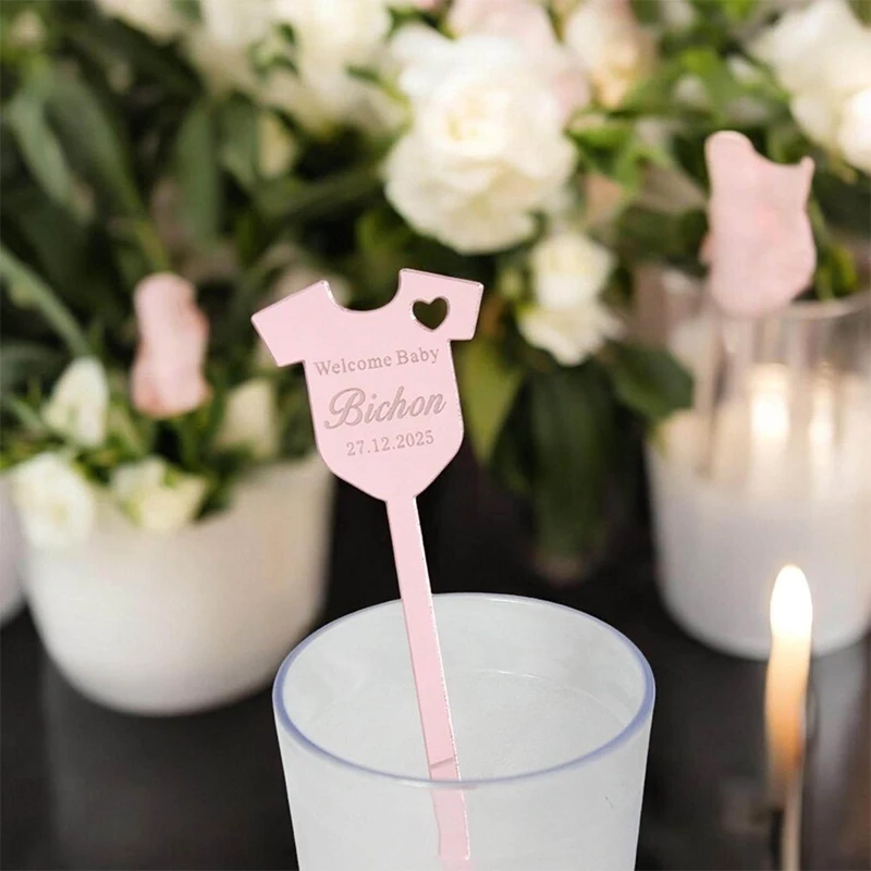 Personalized Baby Shirt Drink Stirrers Custom Baby Shower Cocktail & Birthday Party Drink Stirrers Tags
Personalized Baby Shirt Drink Stirrers Custom Baby Shower Cocktail & Birthday Party Drink Stirrers Tags