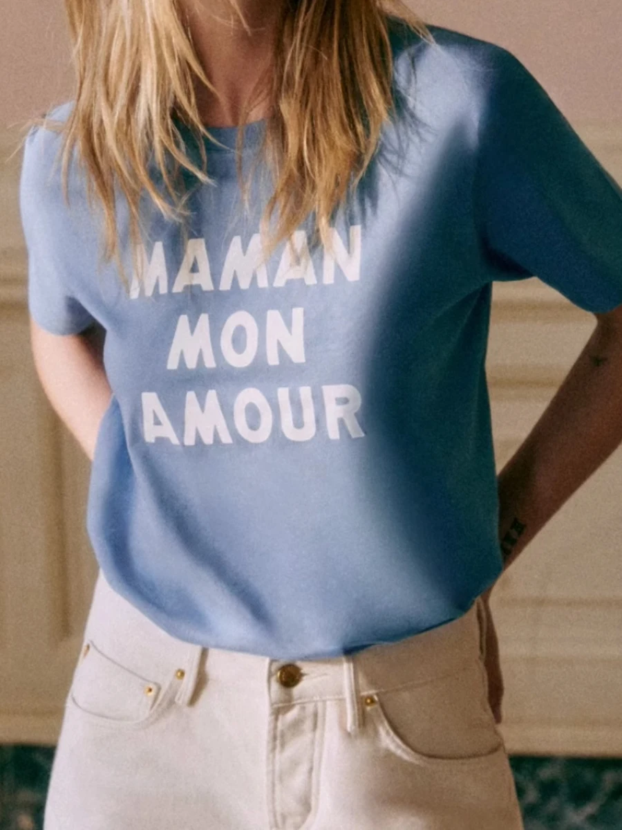Summer Casual Letter Print T-shirts For Women Round Neck Chic Simple Short Sleeve Tees Tops 2024 New Classic Fashion T Shirt
Summer Casual Letter Print T-shirts For Women Round Neck Chic Simple Short Sleeve Tees Tops 2024 New Classic Fashion T Shirt