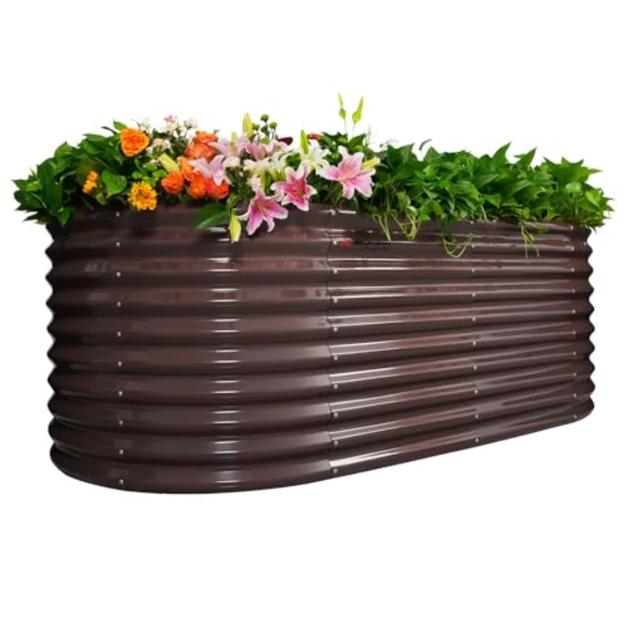 30 Extra Tall Galvanized Raised Garden Beds Outdoor 8x4x2.5ft Oval Metal Planter Boxes for Planting Vegetables Flowers Fruits E
30 Extra Tall Galvanized Raised Garden Beds Outdoor 8x4x2.5ft Oval Metal Planter Boxes for Planting Vegetables Flowers Fruits E