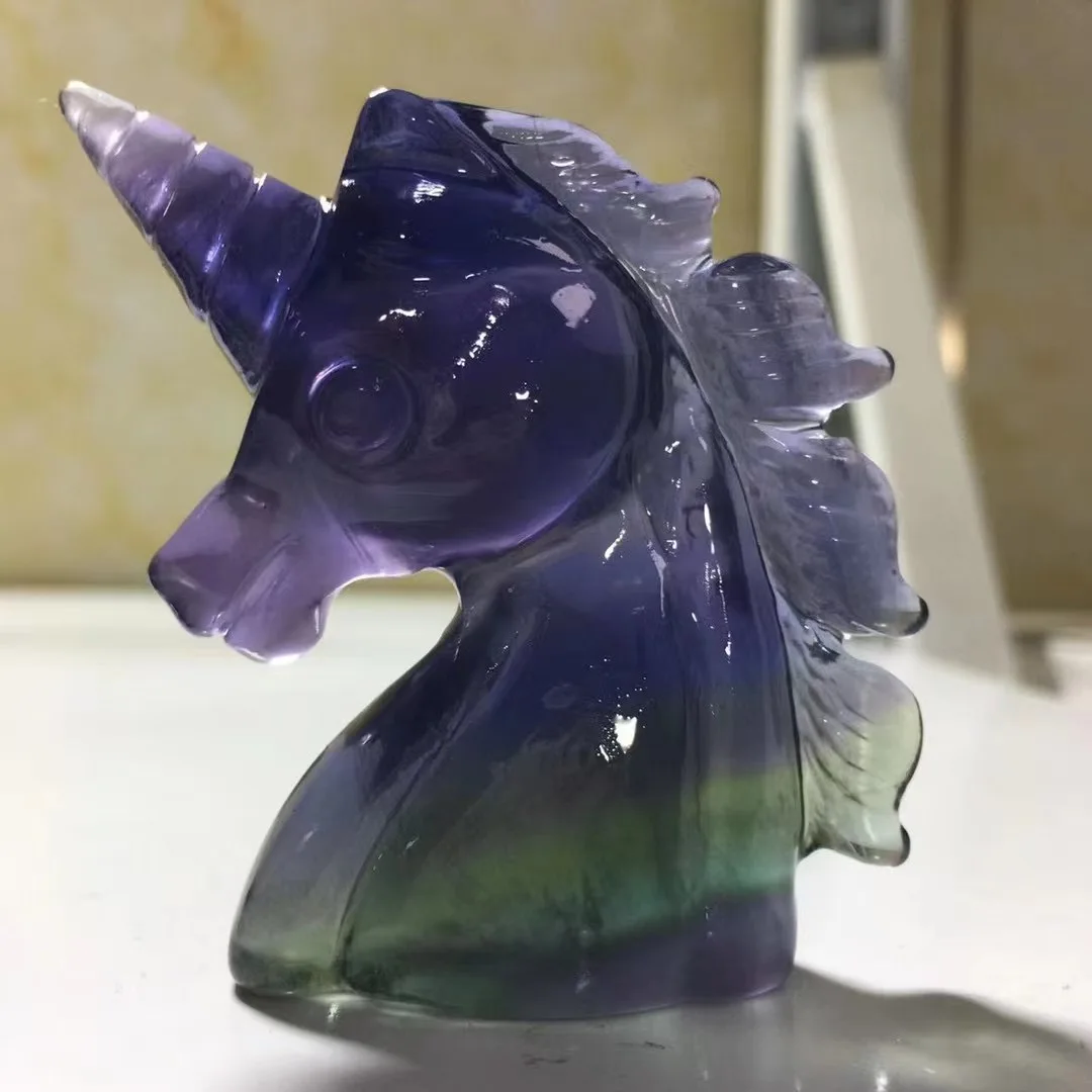 1 Pc Natural Stone Rainbow Fluorite Unicorn Handmade Carved Animal Crystal Craft Home Decoration Ornament Gift
1 Pc Natural Stone Rainbow Fluorite Unicorn Handmade Carved Animal Crystal Craft Home Decoration Ornament Gift