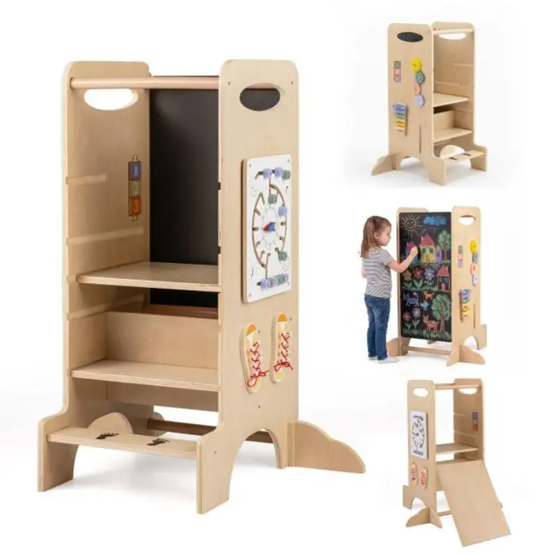 Kids Standing Tower with Detachable Chalkboard and Montessori Games for 3+ Years Old
Kids Standing Tower with Detachable Chalkboard and Montessori Games for 3+ Years Old