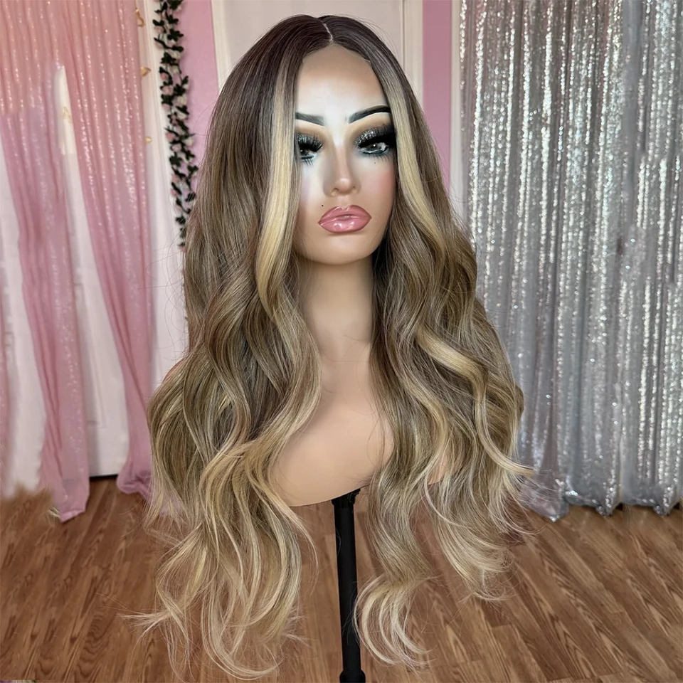 13x6 Lace Frontal Body Wave Wig Brown Roots Ombre Blonde 13x4 Lace Front Human Hair Wigs Baby Hair Transparent 5x5 Closure Wig
13x6 Lace Frontal Body Wave Wig Brown Roots Ombre Blonde 13x4 Lace Front Human Hair Wigs Baby Hair Transparent 5x5 Closure Wig