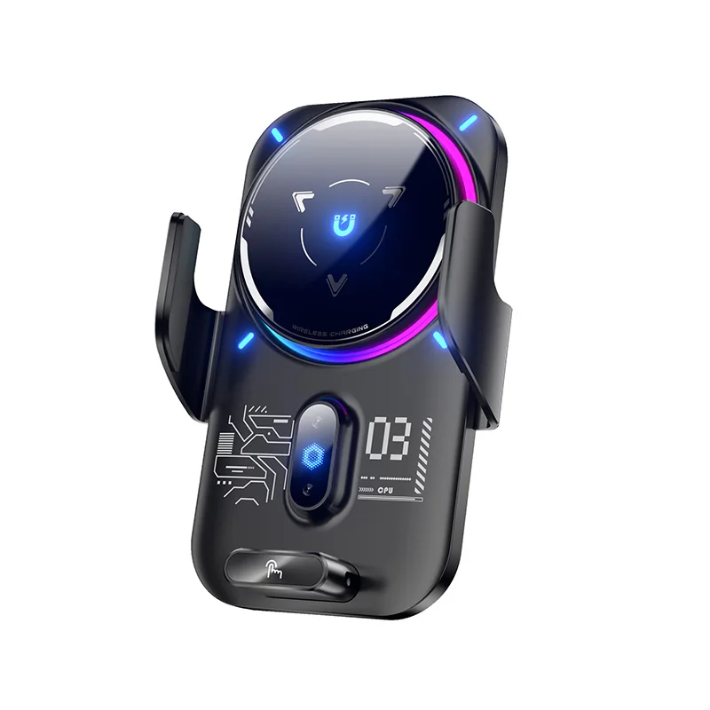 2-in-1 Magnetic & Clip Car Phone Holder 15W Wireless Charger RGB Ambient Light Universal Car Mount Air Vent Stand
2-in-1 Magnetic & Clip Car Phone Holder 15W Wireless Charger RGB Ambient Light Universal Car Mount Air Vent Stand