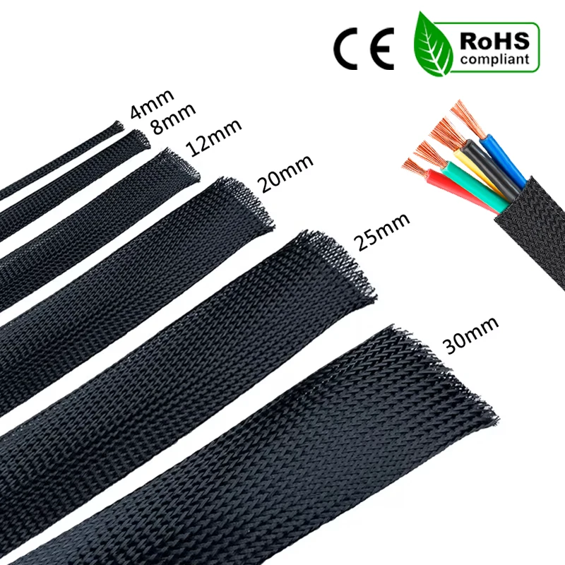 1/5/10M Black Insulated Braid Sleeving 6/8/10/30mm Tight PET Wire Cable Gland Protection Cable Sleeve Flame Retardant Nylon Tube
1/5/10M Black Insulated Braid Sleeving 6/8/10/30mm Tight PET Wire Cable Gland Protection Cable Sleeve Flame Retardant Nylon Tube
