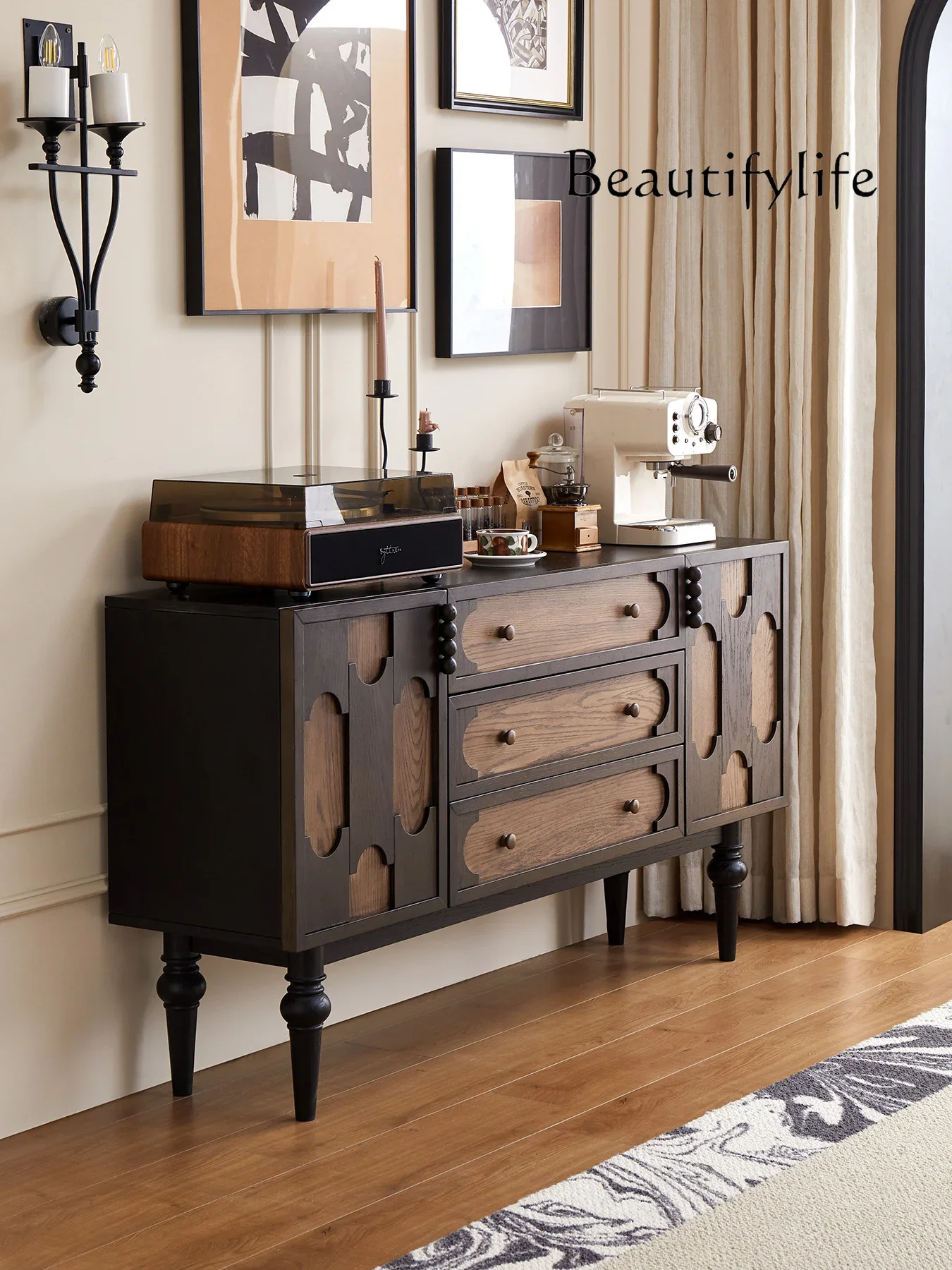 X French Retro Solid Wood Dining Side Cabinet Against The Wall Medieval Tea Cabinet Living Room Storage Kitchen Locker
X French Retro Solid Wood Dining Side Cabinet Against The Wall Medieval Tea Cabinet Living Room Storage Kitchen Locker