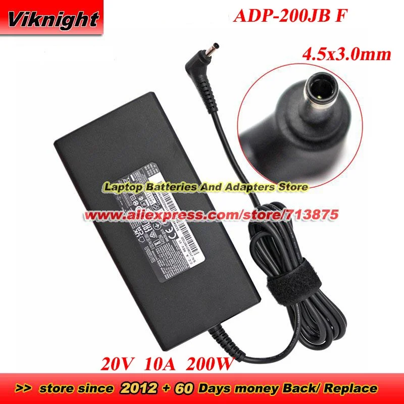 ADP-200JB F 20V 10A 200W AC Adapter For A21-200P2B A200A022P Laptop Adapter with 4.5x 3.0mm tip
ADP-200JB F 20V 10A 200W AC Adapter For A21-200P2B A200A022P Laptop Adapter with 4.5x 3.0mm tip