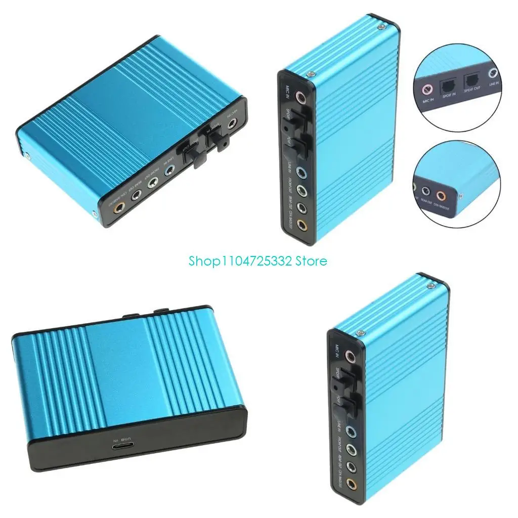 P5EA External Sound Card 5.1/7.1 6 Channel Surround USB Adapter with SPDIF Digital for Gaming/Musicing Theater
P5EA External Sound Card 5.1/7.1 6 Channel Surround USB Adapter with SPDIF Digital for Gaming/Musicing Theater