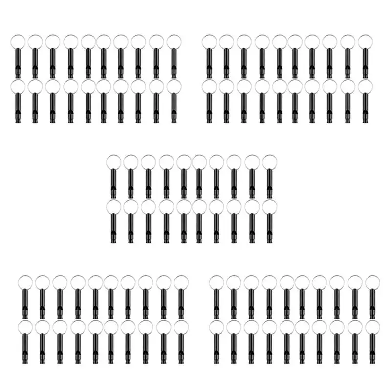 100 Pack Aluminum Whistle, Sports Whistle, Emergency Survival Whistles With Key Chain,Black
100 Pack Aluminum Whistle, Sports Whistle, Emergency Survival Whistles With Key Chain,Black