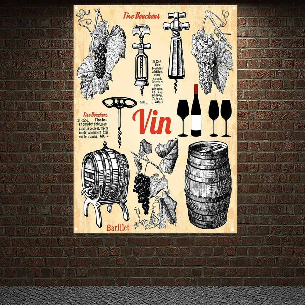 Wine Making Wall Art Banner Wall Hanging Flag Shabby Chic Vintage Posters and Prints Canvas Painting Bar Cafe Decor Tapestry
Wine Making Wall Art Banner Wall Hanging Flag Shabby Chic Vintage Posters and Prints Canvas Painting Bar Cafe Decor Tapestry