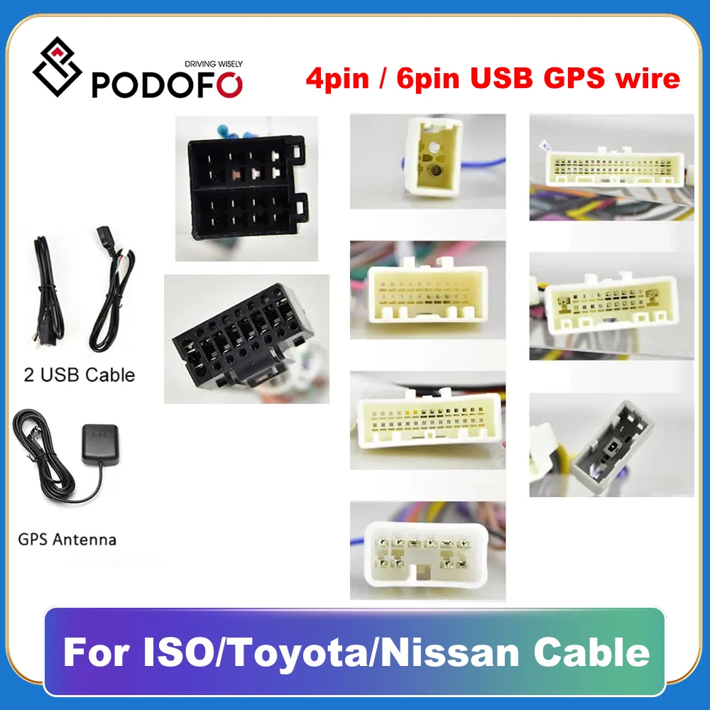 Podofo 2 Din Car radio Multimedia Player for Universal Accessories Adapter Connector Plug Cable for VW Nissian Toyota USB Wire
Podofo 2 Din Car radio Multimedia Player for Universal Accessories Adapter Connector Plug Cable for VW Nissian Toyota USB Wire