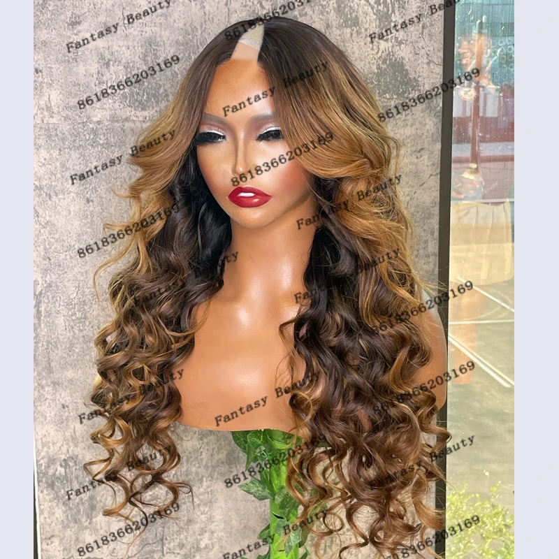 Long Wave Highlight Natural Brown Blonde Human Hair Glueless Middle V Part Wigs Easy Daily Wear Opening V Part Wigs Adjustable
Long Wave Highlight Natural Brown Blonde Human Hair Glueless Middle V Part Wigs Easy Daily Wear Opening V Part Wigs Adjustable