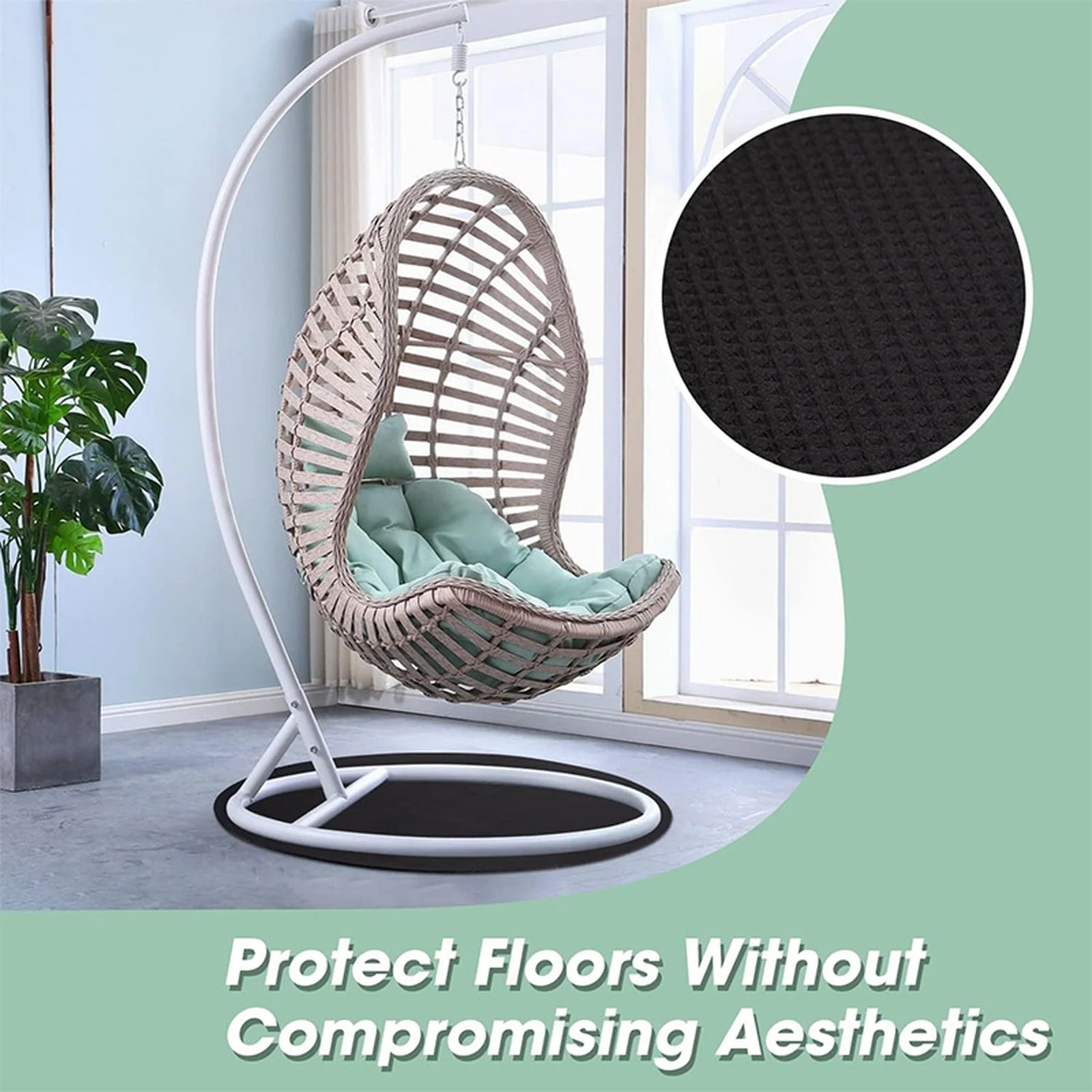 Black Round Anti-slip Furniture Mat, Round Furniture Mats for Recliners Swivel Chairs Hardwood Floors for Room for Hardwood
Black Round Anti-slip Furniture Mat, Round Furniture Mats for Recliners Swivel Chairs Hardwood Floors for Room for Hardwood