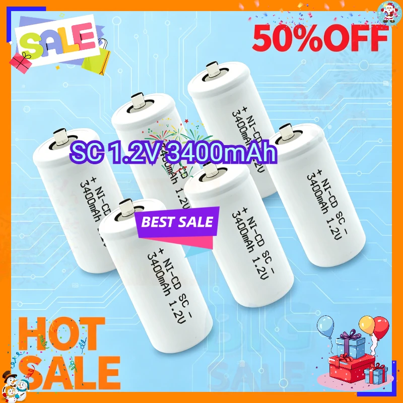 6/10/12/20pcs/Lot SC 1.2V 3400mAh High Quality Rechargeable Replacement Battery Sub C Batteries for Electric Drill Screwdriver
6/10/12/20pcs/Lot SC 1.2V 3400mAh High Quality Rechargeable Replacement Battery Sub C Batteries for Electric Drill Screwdriver