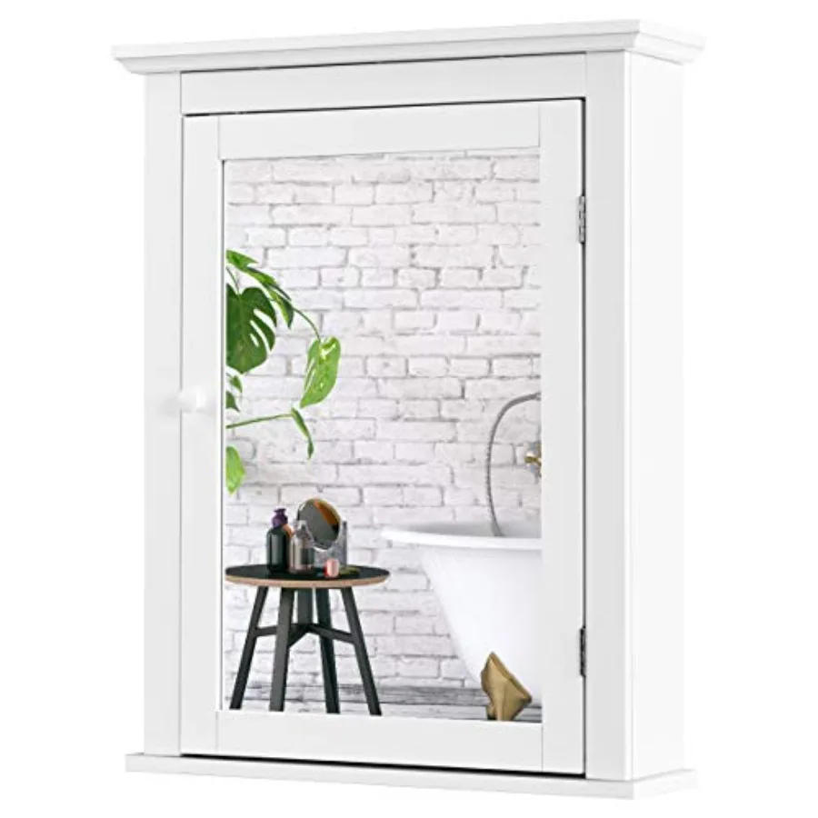 Tangkula Bathroom Cabinet with Mirror Mirrored Wall-Mounted Storage Medicine Cabinet w/Single Door and Adjustable Shelf in 5 Po
Tangkula Bathroom Cabinet with Mirror Mirrored Wall-Mounted Storage Medicine Cabinet w/Single Door and Adjustable Shelf in 5 Po