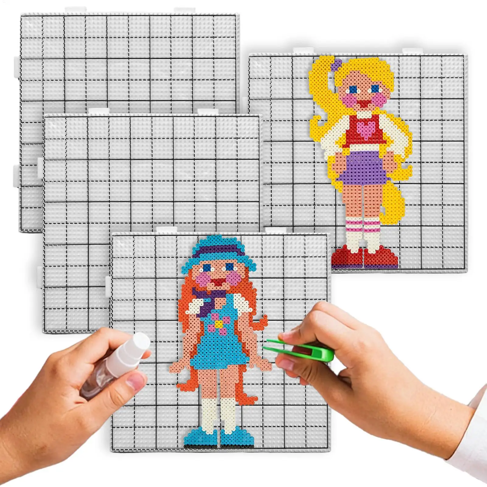 Fuse Beads Pegboards Square Heat Resistant Reusable Melting Beads Mat with Picking Tool for Beading Art Projects Pattern Making
Fuse Beads Pegboards Square Heat Resistant Reusable Melting Beads Mat with Picking Tool for Beading Art Projects Pattern Making