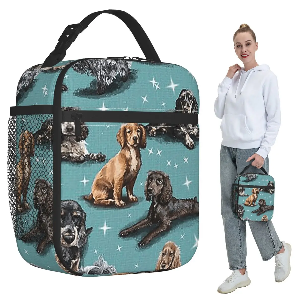 The Cocker Spaniel Insulated Lunch Bag for Women Office Cooler Thermal Food Box Tote Portable Lunch Boxes Container
The Cocker Spaniel Insulated Lunch Bag for Women Office Cooler Thermal Food Box Tote Portable Lunch Boxes Container