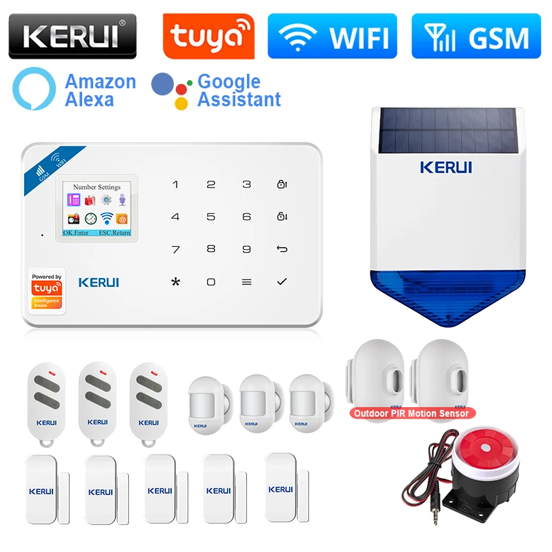 KERUI W181 WIFI GSM Alarm Smart Home Kit Alarm System Tuya Smart Support Alexa Motion Sensor Detector Wireless Siren
KERUI W181 WIFI GSM Alarm Smart Home Kit Alarm System Tuya Smart Support Alexa Motion Sensor Detector Wireless Siren
