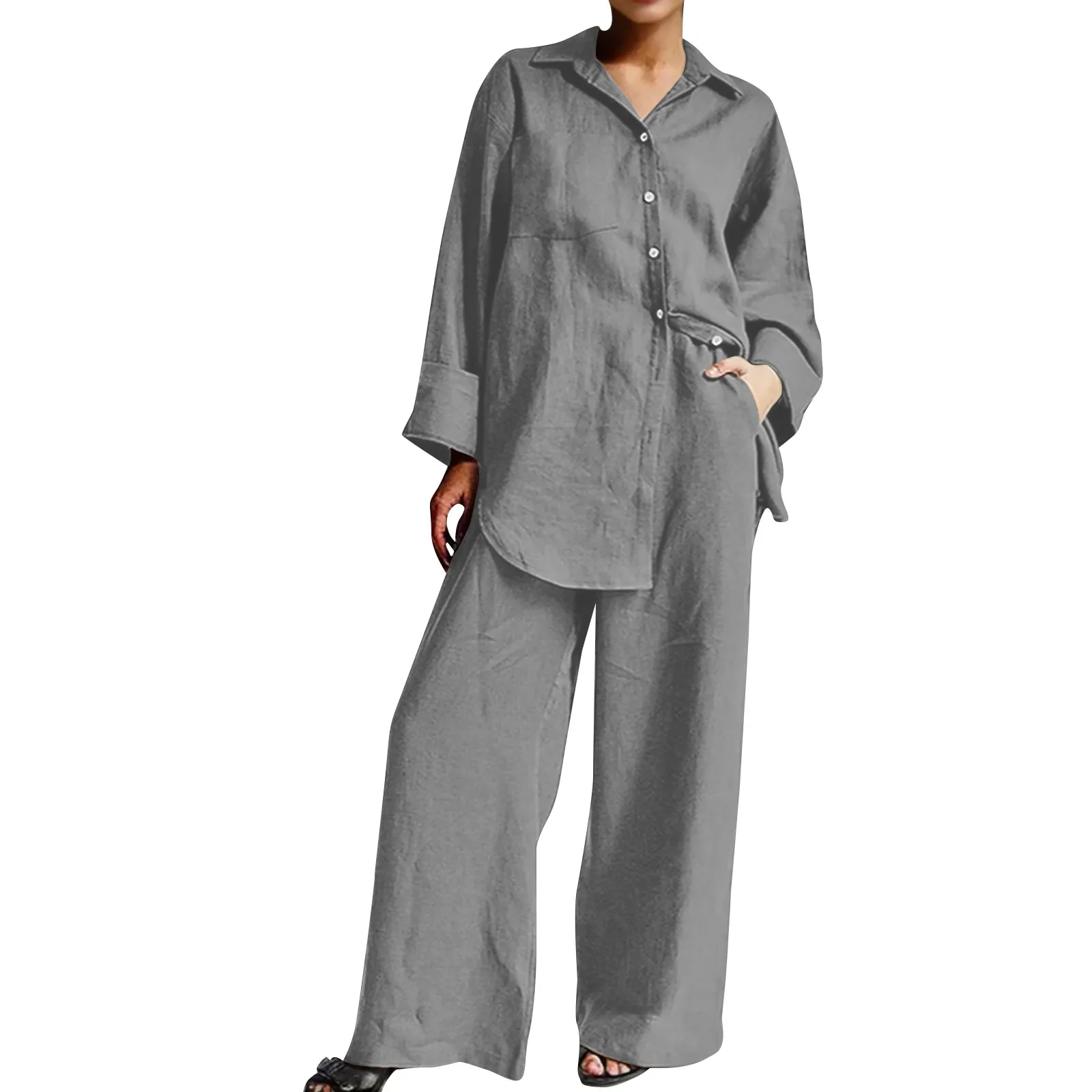New Cotton And Linen Pant Sets Women 2 Piece Sets Women Outfit Loose Wide Legs Pants New In Matching Sets Conjuntos Femininos
New Cotton And Linen Pant Sets Women 2 Piece Sets Women Outfit Loose Wide Legs Pants New In Matching Sets Conjuntos Femininos
