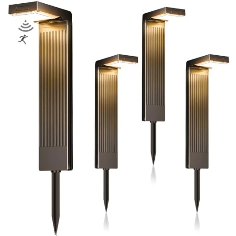 Solar Pathway Lights Outdoor 2 Color in 1 Motion Sensor Walkway Lights 400LM with Warm/Cool White 12H Lasting IP65 Waterproof S
Solar Pathway Lights Outdoor 2 Color in 1 Motion Sensor Walkway Lights 400LM with Warm/Cool White 12H Lasting IP65 Waterproof S