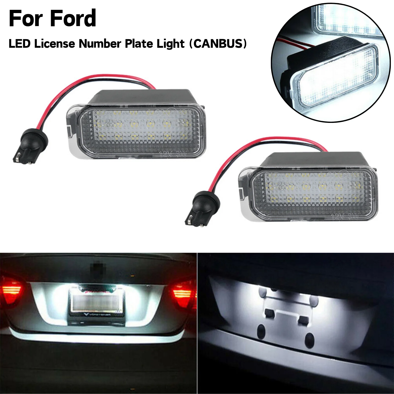 For Ford Fiesta MK7 MK8 Galaxy 2008-2015 6500K White 2pcs LED Number License Plate Lights CANBUS High Brightness 12V
For Ford Fiesta MK7 MK8 Galaxy 2008-2015 6500K White 2pcs LED Number License Plate Lights CANBUS High Brightness 12V