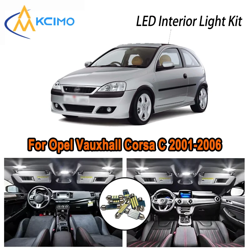For Opel Vauxhall Corsa C 2001-2006 2002 2003 2004 2005 LED Interior Dome Map Trunk Light Kit Car Led Lamps Canbus No Error
For Opel Vauxhall Corsa C 2001-2006 2002 2003 2004 2005 LED Interior Dome Map Trunk Light Kit Car Led Lamps Canbus No Error