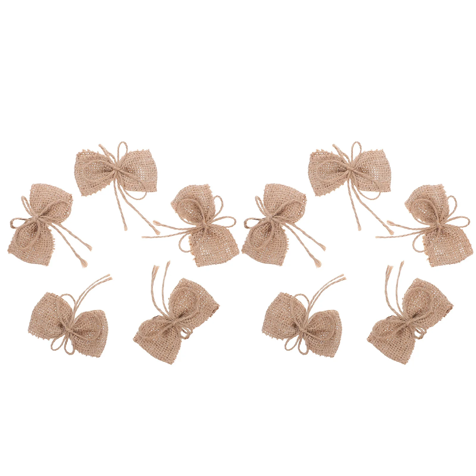 10Pcs Burlap Bow Handmade Decorative Bowknot for Wedding Party Christmas DIY Craft Rustic Home Decoration Ornament
10Pcs Burlap Bow Handmade Decorative Bowknot for Wedding Party Christmas DIY Craft Rustic Home Decoration Ornament