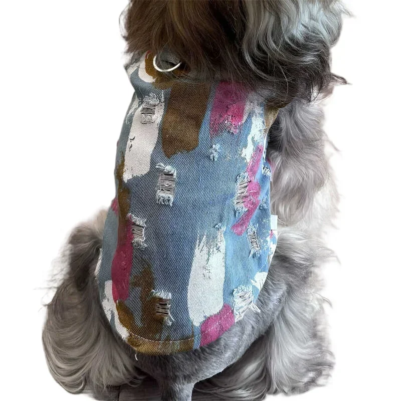*Pet clothes spring and summer shirts puppy dog Teddy Schnauzer French Dou Maltese sleeveless denim vest tide
*Pet clothes spring and summer shirts puppy dog Teddy Schnauzer French Dou Maltese sleeveless denim vest tide