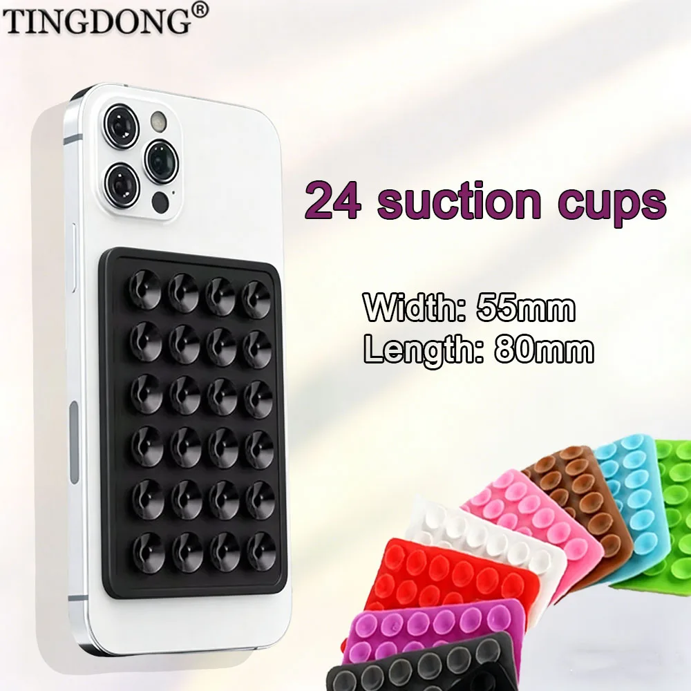 5Pcs Square 24 Silicone Suction Cup Phone Holder, Universal Anti-Slip Phone Back Sticker for Mobile Power Bank, Makeup Mirror
5Pcs Square 24 Silicone Suction Cup Phone Holder, Universal Anti-Slip Phone Back Sticker for Mobile Power Bank, Makeup Mirror