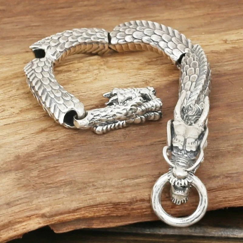 Real Solid 925 Sterling Silver Chain Men 10mm Carved Tube Dragon Link Bracelet 65.5g /20cm
Real Solid 925 Sterling Silver Chain Men 10mm Carved Tube Dragon Link Bracelet 65.5g /20cm