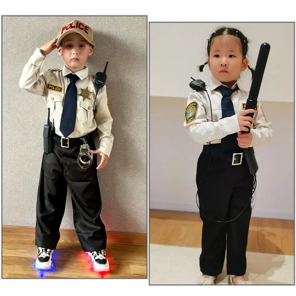 Cosplay Baby Boy's Sheriff Policeman Costume Halloween Cop Uniform Role Play Career Day Carnival Police Officer Outfits for Kids
Cosplay Baby Boy's Sheriff Policeman Costume Halloween Cop Uniform Role Play Career Day Carnival Police Officer Outfits for Kids