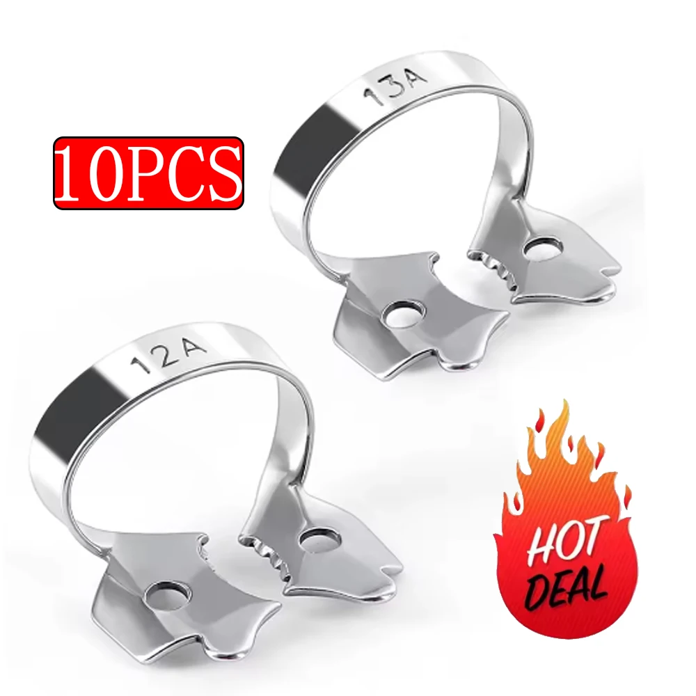 10 шт., стоматологические резиновые зажимы из нержавеющей стали, размер 50 для эндодонтического ортодонтического барьера, восстановленные зажимы для стоматологии
10 шт., стоматологические резиновые зажимы из нержавеющей стали, размер 50 для эндодонтического ортодонтического барьера, восстановленные зажимы для стоматологии