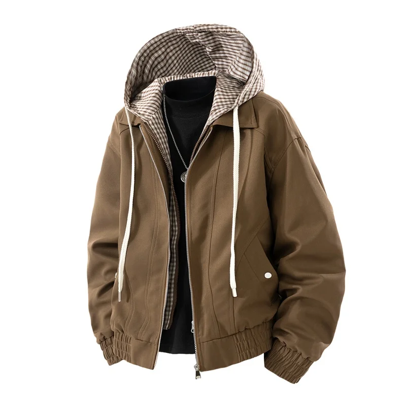 Кожаная мужская куртка на открытом воздухе, повседневные универсальные мужские топы, осенне-зимние удобные однотонные дышащие пальто, новые свободные пальто с большим карманом и капюшоном
Кожаная мужская куртка на открытом воздухе, повседневные универсальные мужские топы, осенне-зимние удобные однотонные дышащие пальто, новые свободные пальто с большим карманом и капюшоном