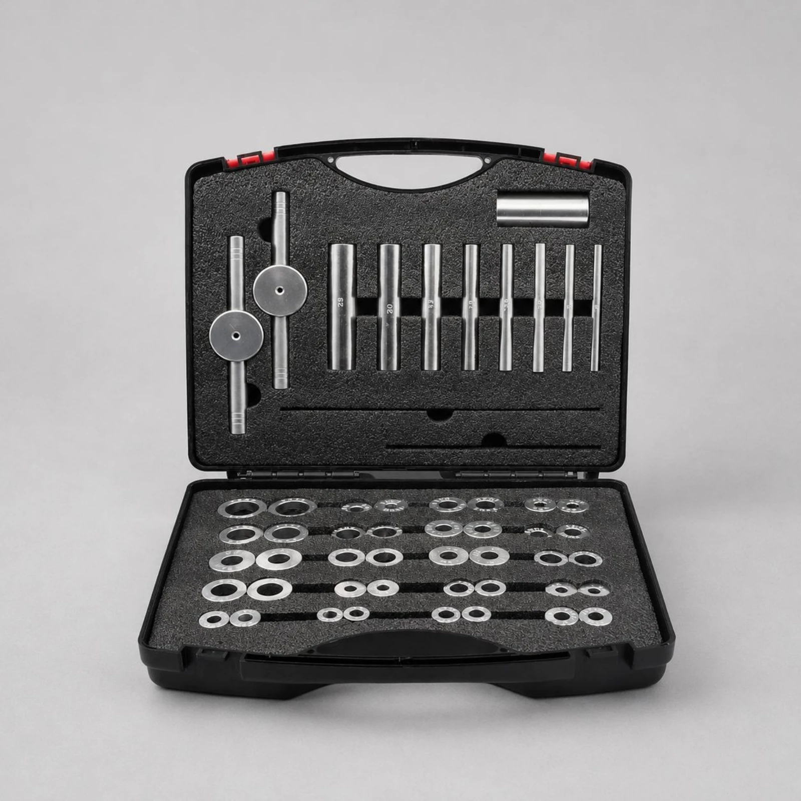 Hub Bearing Installation Tool Set Hard Carrying Case Two-Wheeled Hub Bearing Tool Kit Bottom Bracket Press Kit Molded Foam
Hub Bearing Installation Tool Set Hard Carrying Case Two-Wheeled Hub Bearing Tool Kit Bottom Bracket Press Kit Molded Foam