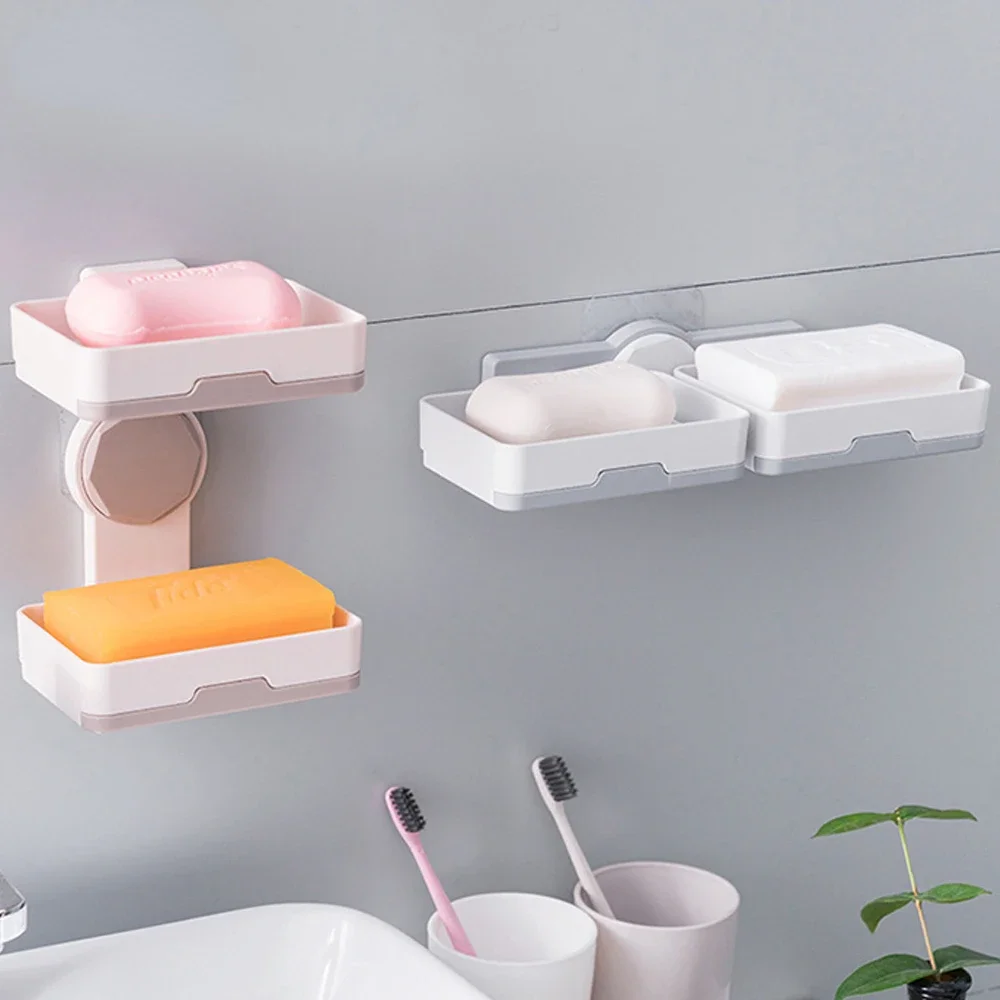 Bathroom Soap Holder Wall-Mounted Soap Dish With Drain Water Box Storage Bathroom Accessories Punch-Free Soap Holder
Bathroom Soap Holder Wall-Mounted Soap Dish With Drain Water Box Storage Bathroom Accessories Punch-Free Soap Holder
