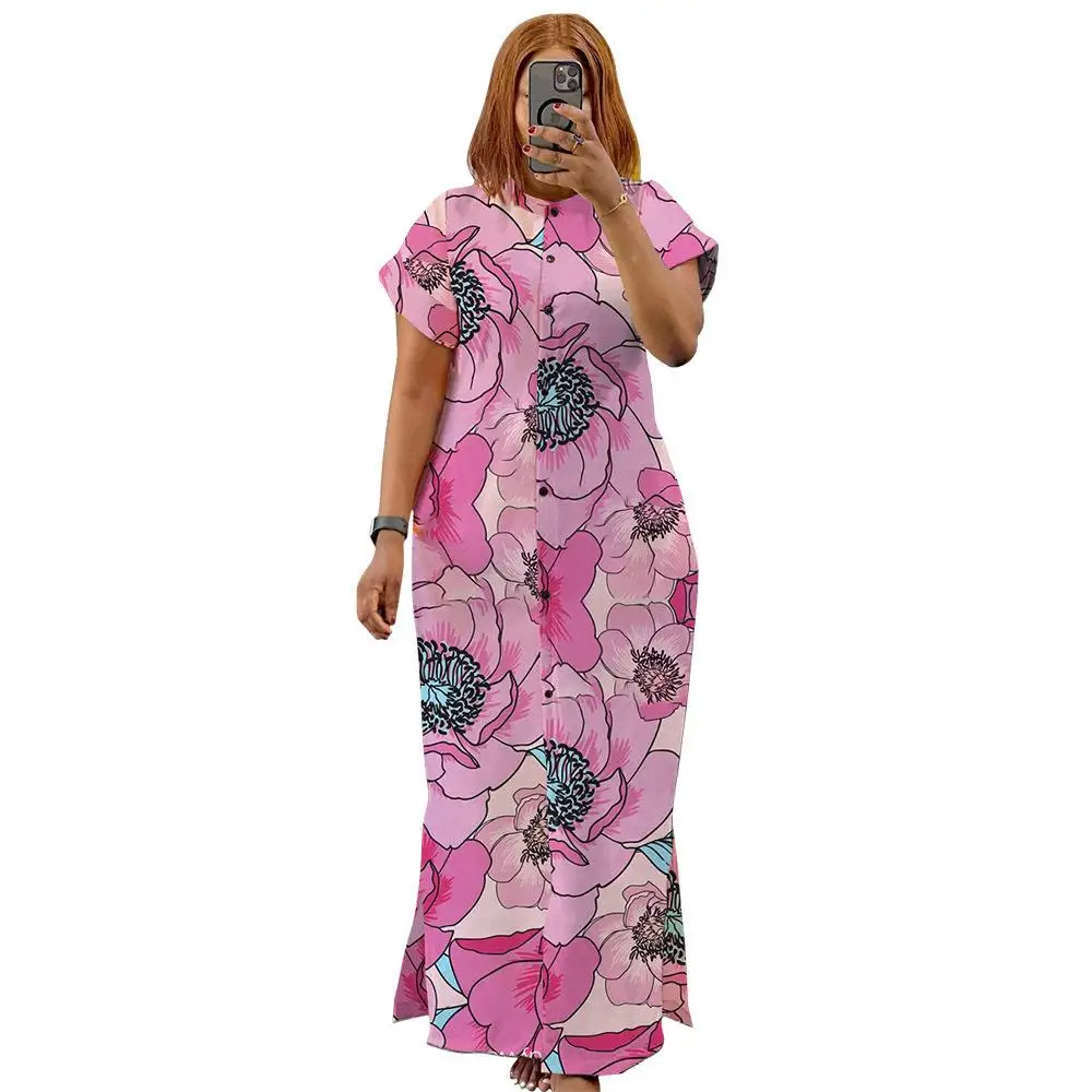 Elegant Stand Collar Long Shirt Dress with Slit A-Line Skirt Large Size Women's Fashion City Walk Polyester Zipper Closure
Elegant Stand Collar Long Shirt Dress with Slit A-Line Skirt Large Size Women's Fashion City Walk Polyester Zipper Closure