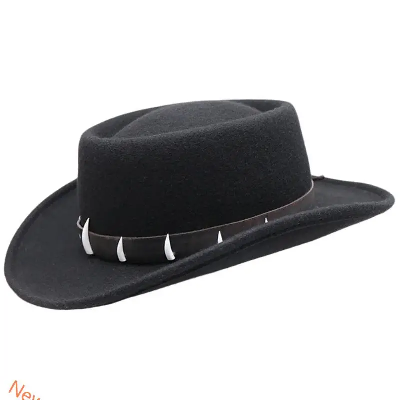 Classical Western Styles Wool Hat With Elegant Faux Ethnic Decors Cosplay Supply
Classical Western Styles Wool Hat With Elegant Faux Ethnic Decors Cosplay Supply