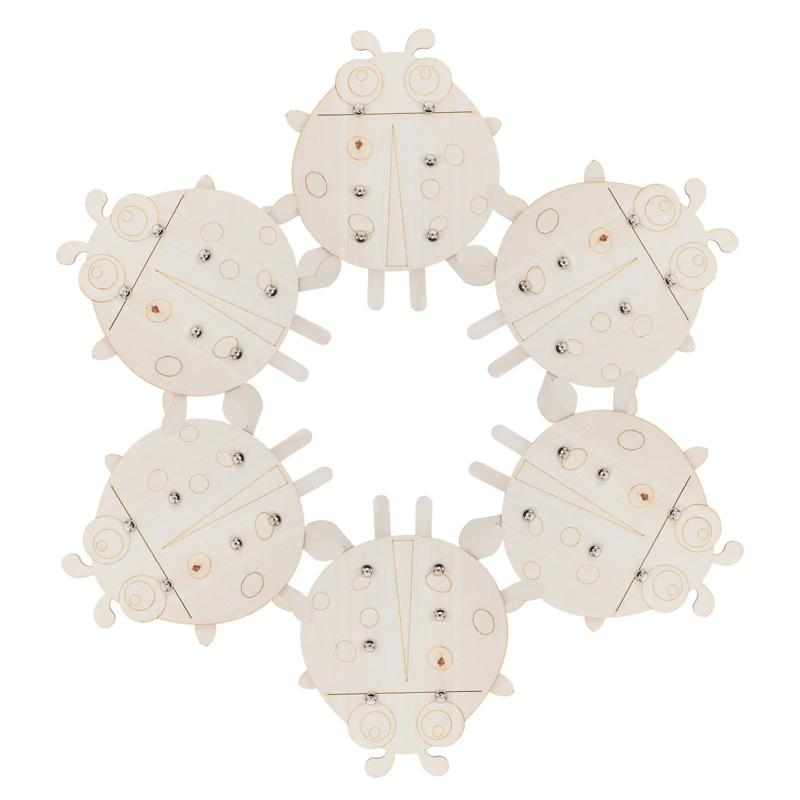 6Pcs Wooden Ladybug Shape Craft Set DIY Painting Activity for Kids Fine Motor Skills Development Blank Animal Cutouts Party
6Pcs Wooden Ladybug Shape Craft Set DIY Painting Activity for Kids Fine Motor Skills Development Blank Animal Cutouts Party