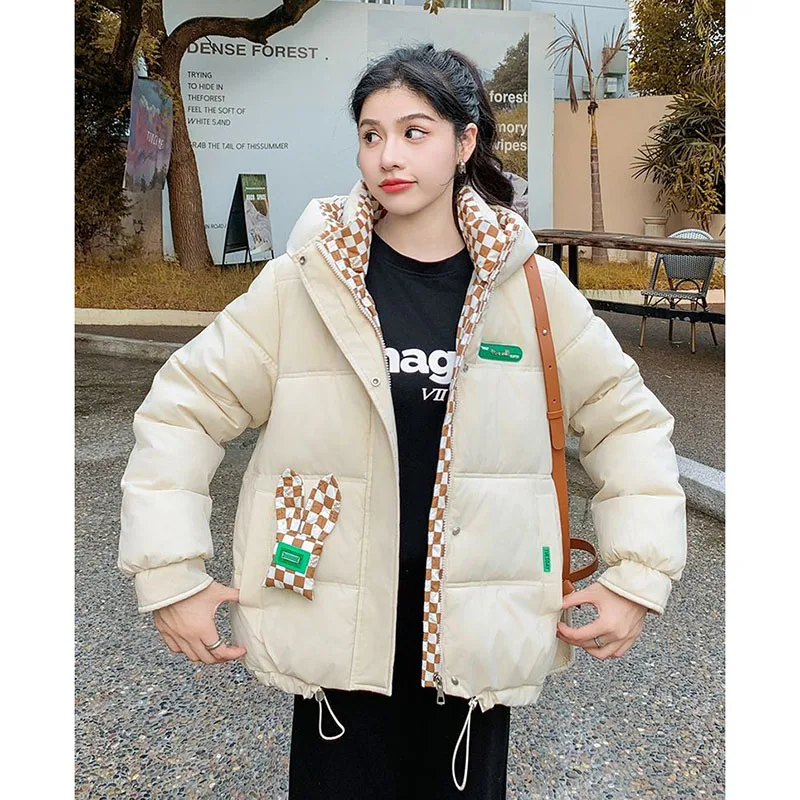 Winter Fashion Hooded Jacket Parkas Women's New loose Down Cotton Jacket Loose Thick Warm Parka Female Short Bread Service Tops
Winter Fashion Hooded Jacket Parkas Women's New loose Down Cotton Jacket Loose Thick Warm Parka Female Short Bread Service Tops