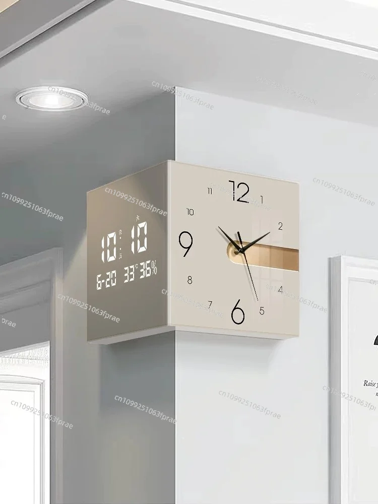 Double-sided Cream Style Corner Clock, Electronic Perpetual Calendar with Decor Painting, Simple Creative Living Room Wall Decor
Double-sided Cream Style Corner Clock, Electronic Perpetual Calendar with Decor Painting, Simple Creative Living Room Wall Decor