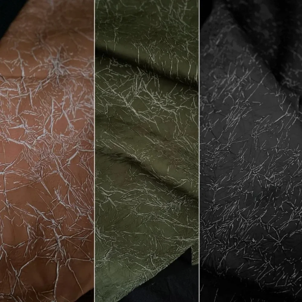 Silver Coated Cracked Pleated Fabric Creative Outerwear Clothing Designer Fabrics Cloth for Diy Sewing Material By Meters
Silver Coated Cracked Pleated Fabric Creative Outerwear Clothing Designer Fabrics Cloth for Diy Sewing Material By Meters