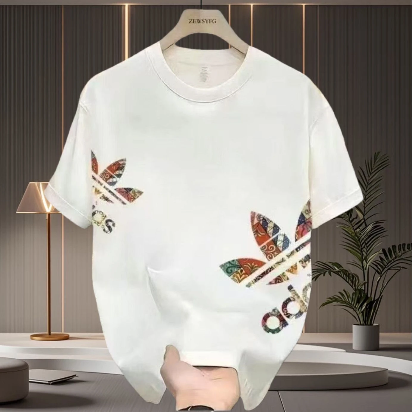 High-quality Men's Summer New Thick Pure Cotton T-shirt, with Printed Design, Stylish, Breathable, and Sweat-absorbing
High-quality Men's Summer New Thick Pure Cotton T-shirt, with Printed Design, Stylish, Breathable, and Sweat-absorbing