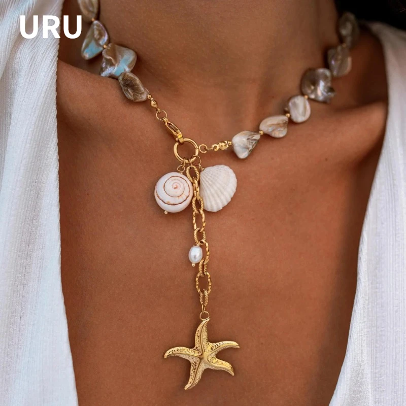Fashion Jewelry European and American Design Irregular Shell Pendant Necklace For Women Female Gifts 2025 Trend New Hot Selling
Fashion Jewelry European and American Design Irregular Shell Pendant Necklace For Women Female Gifts 2025 Trend New Hot Selling
