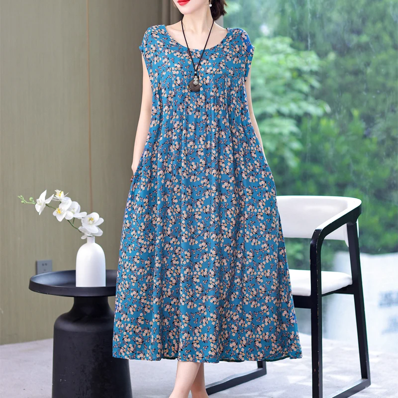 New Fashion Hot Arrival Casual 2026 Summer Dress Print Loose O-Neck Cotton Women Clothing Dresses Plus Size
New Fashion Hot Arrival Casual 2026 Summer Dress Print Loose O-Neck Cotton Women Clothing Dresses Plus Size