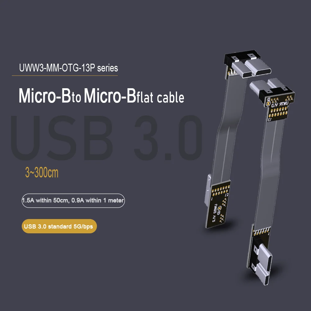 USB3.0 Micro B к мужчине OTG Складной гибкий ленточный кабель 90 градусов FFC FPV Плоский шнур для аэрофотосъемки 5 Гбит/с «папа-папа»
USB3.0 Micro B к мужчине OTG Складной гибкий ленточный кабель 90 градусов FFC FPV Плоский шнур для аэрофотосъемки 5 Гбит/с «папа-папа»
