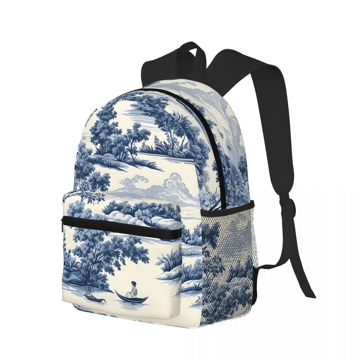 Toile De Jouy Blue China Chinoiserie Toile Porcelain Student Backpack School Bag Daypack for Boys Girls Bookbag Shoulder Bags
Toile De Jouy Blue China Chinoiserie Toile Porcelain Student Backpack School Bag Daypack for Boys Girls Bookbag Shoulder Bags