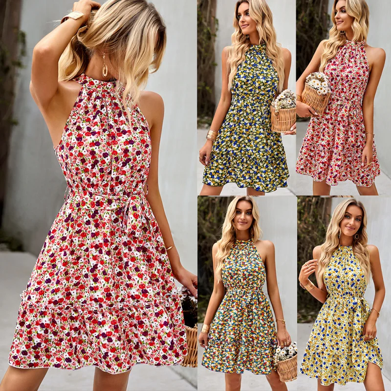 Self-Developed and Designed Popular Sleeveless Waist-Tight Dress2025Summer Printed Dress
Self-Developed and Designed Popular Sleeveless Waist-Tight Dress2025Summer Printed Dress