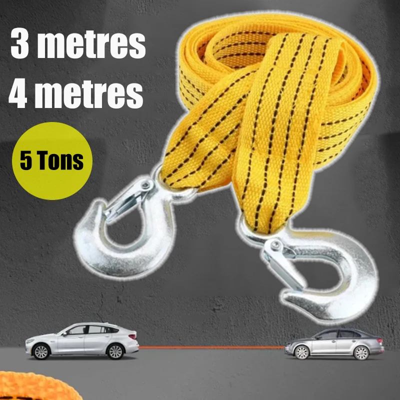 5-Ton Heavy-duty Tow Rope Yellow Hook-fastening Nylon Reinforced Rescue Rope 3M/4M Towing Emergency Kit Automotive Accessories
5-Ton Heavy-duty Tow Rope Yellow Hook-fastening Nylon Reinforced Rescue Rope 3M/4M Towing Emergency Kit Automotive Accessories