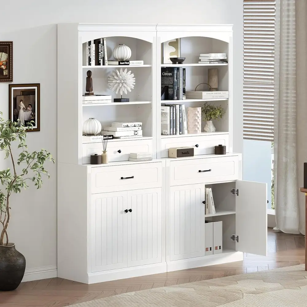 78 Inch Tall Double Door Cabinet, Set of Two Freestanding Storage Shelves, Bookcase Pantry, Space-Saving for Bathroom, Kitchen,
78 Inch Tall Double Door Cabinet, Set of Two Freestanding Storage Shelves, Bookcase Pantry, Space-Saving for Bathroom, Kitchen,